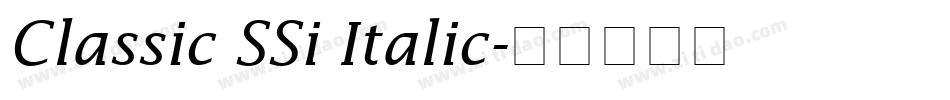 Classic SSi Italic字体转换